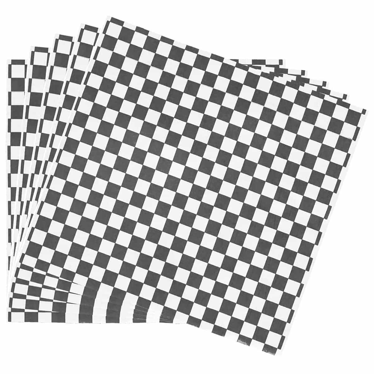 Wrap Paper, Black & White Greaseproof Sandwich Wrap Paper Deli Paper Wax Paper (200 Sheets) - Chefcoca