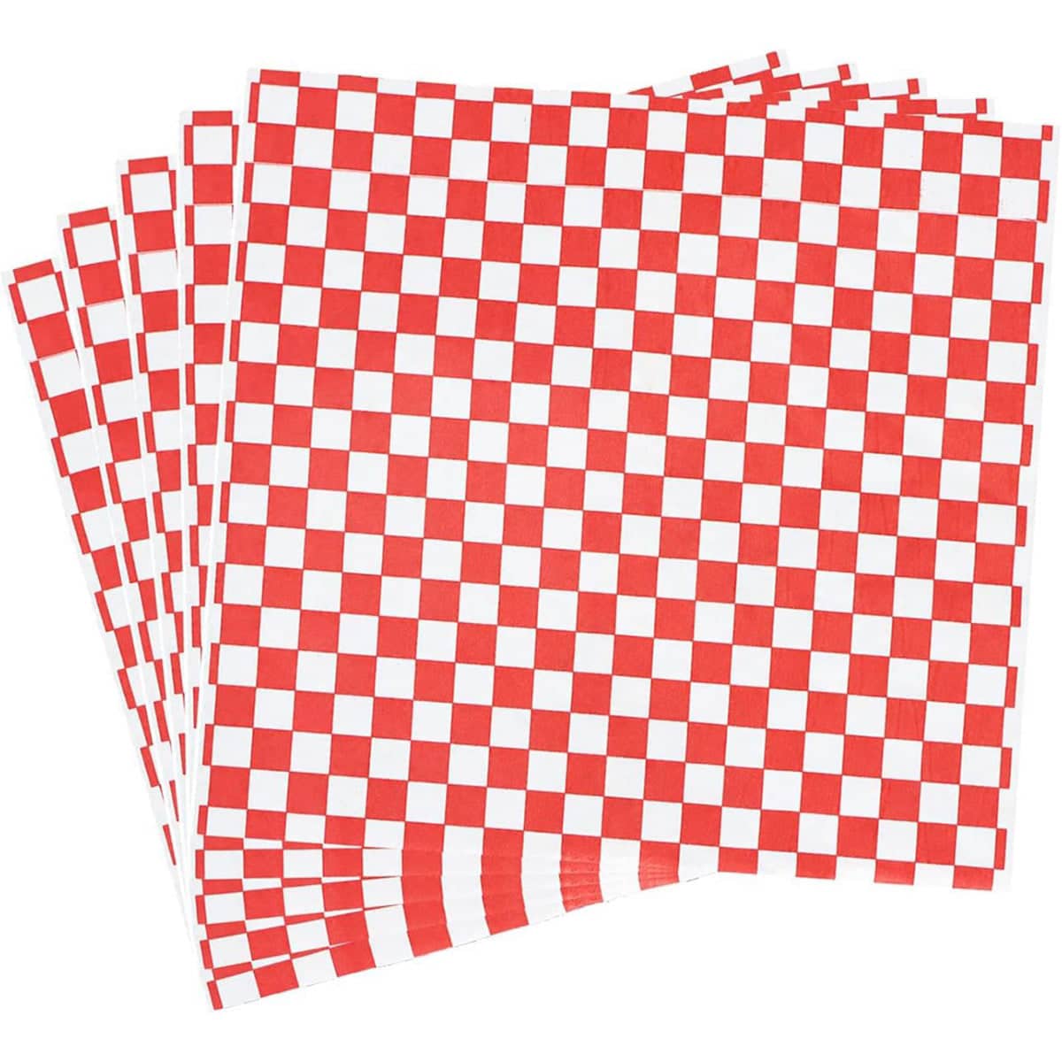 Wrap Paper, Red & White Greaseproof Sandwich Wrap Paper Deli Paper Wax Paper (200 Sheets) - Chefcoca