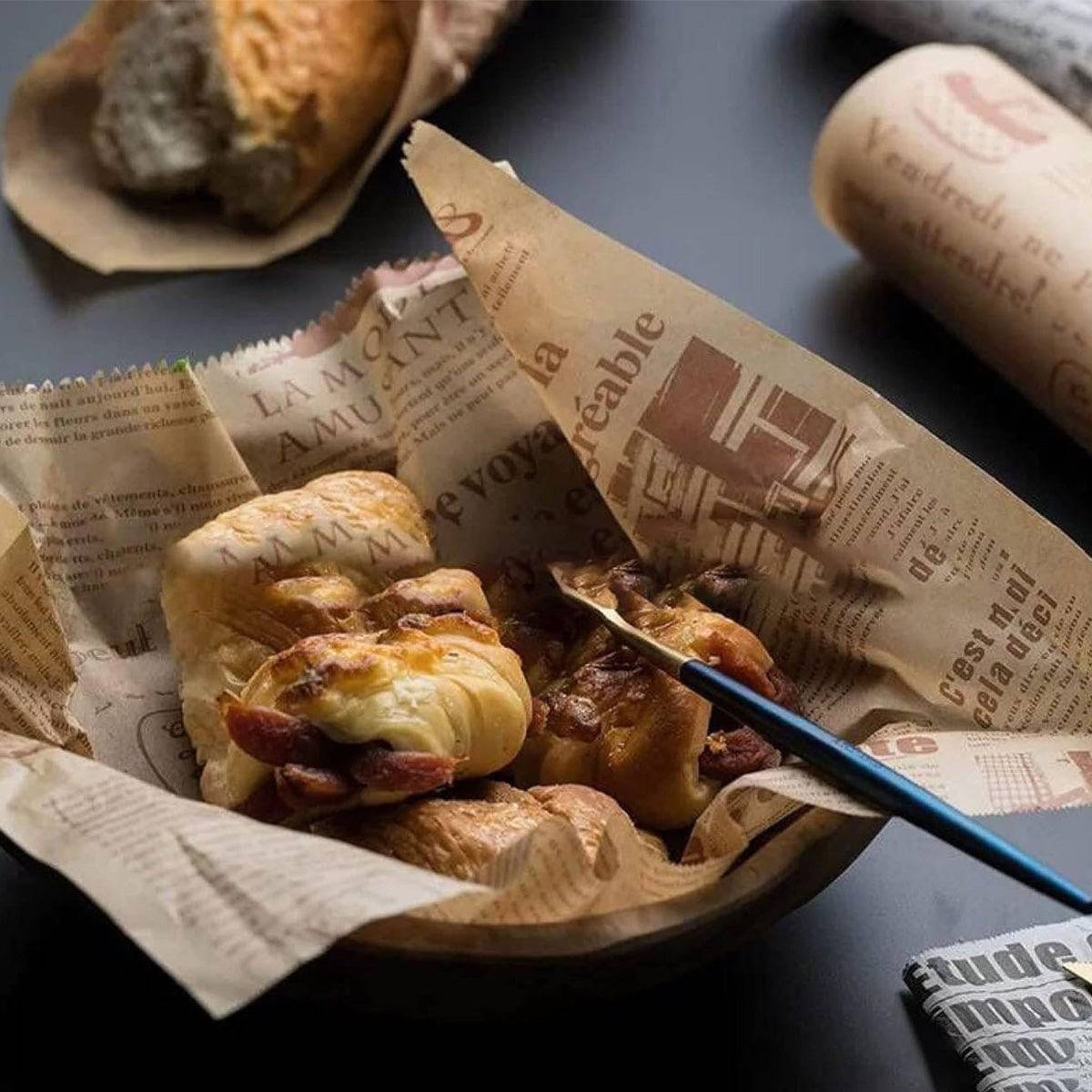 Wrap Paper, Newspaper Sheets Greaseproof Sandwich Wrap Paper Deli Paper Wax Paper (1000 Sheets) - Chefcoca
