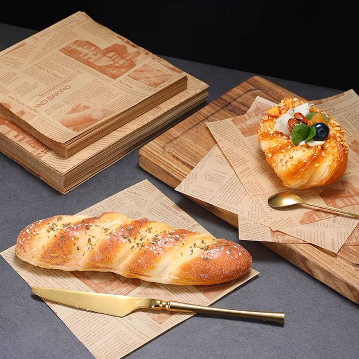 Wrap Paper, Newspaper Sheets Greaseproof Sandwich Wrap Paper Deli Paper Wax Paper (1000 Sheets) - Chefcoca