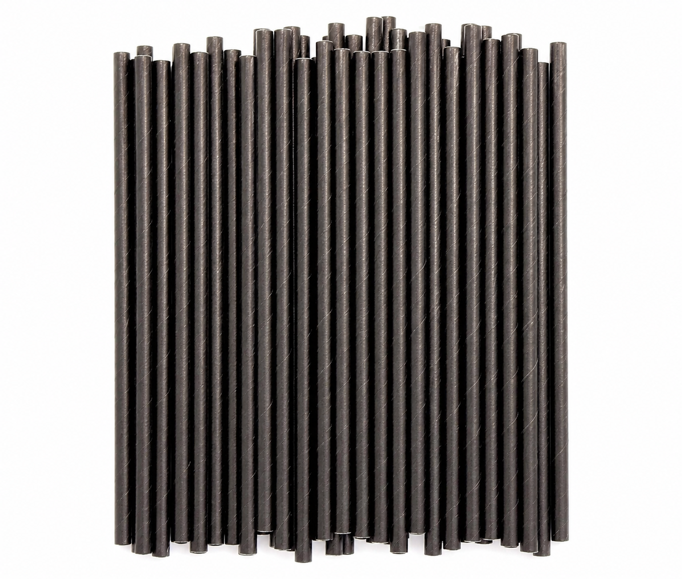 SW-88B, Black Wrapped Paper Straws(8"Lx 8mmDia,250Pcs/Pack)Lucky