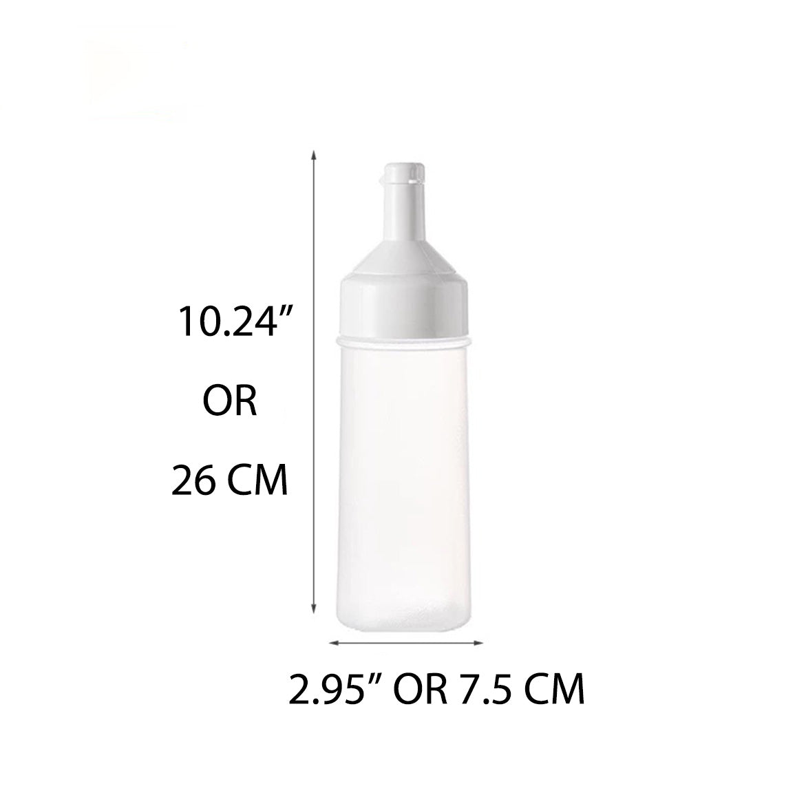 24 oz OR 640 ML Squeeze Bottle with Cap, Clear - Chefcoca