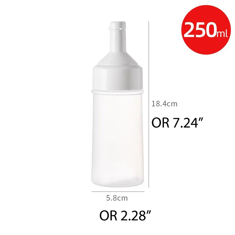 8 oz, 250 ml Squeeze Bottle with Cap, Clear - Chefcoca