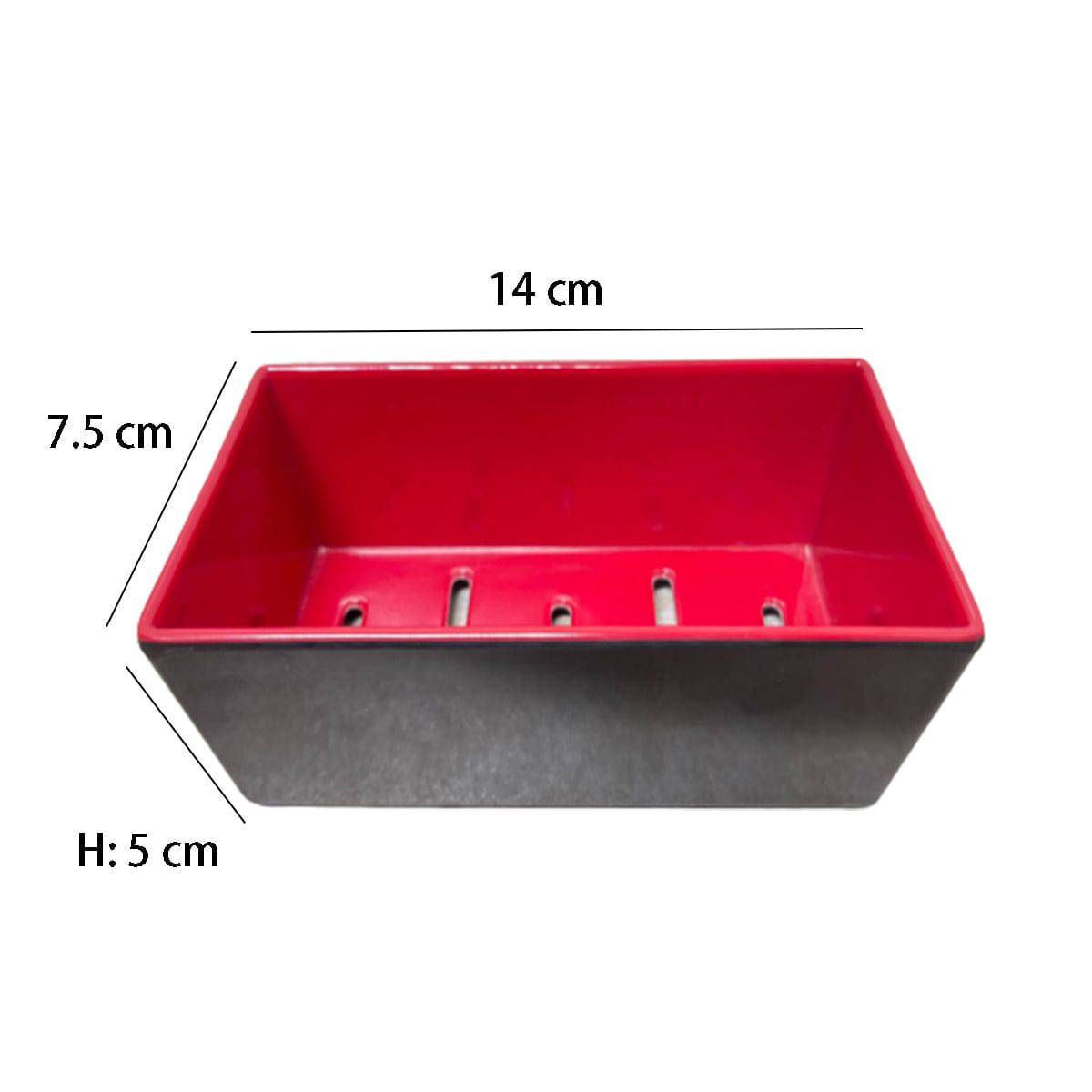 Black and Red Melamine Rectangular bowl (SX-34) - Chefcoca