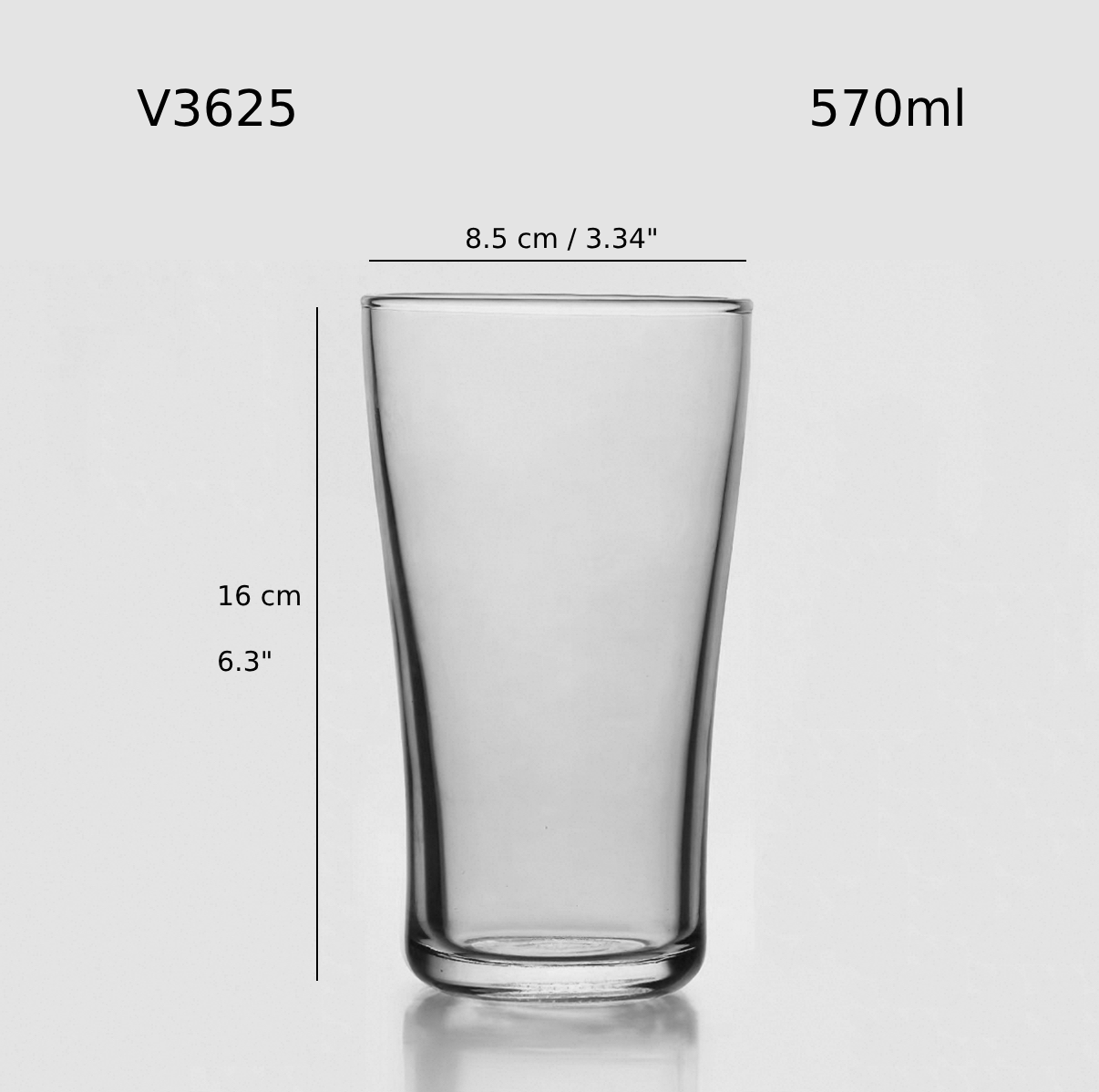 Beverage Glass, 570ml (V3625) - Chefcoca