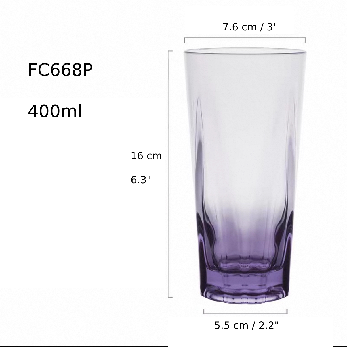 Blue Plastic Cup, 400ml (FC668P) - Chefcoca