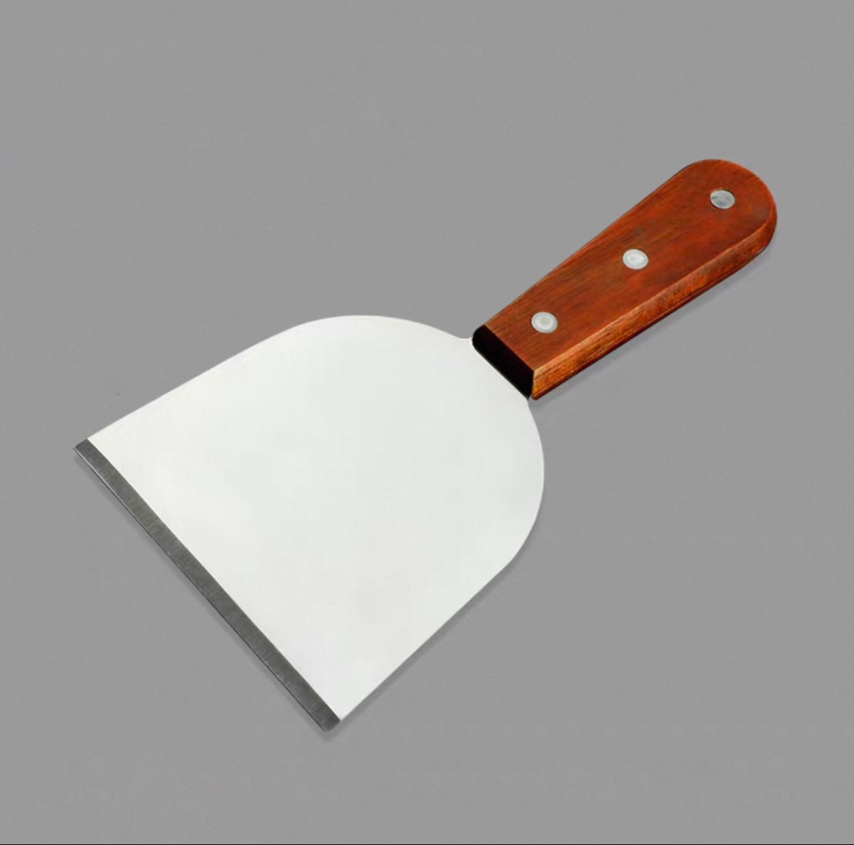 Teppanyaki Turner Wooden Handle, 4.5"x8" (TN478) - Chefcoca