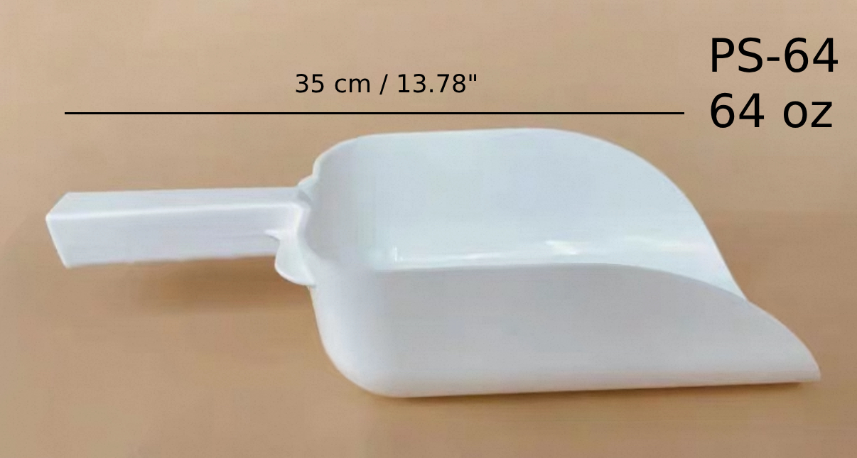 White Plastic Scoop, 64oz (PS-64) - Chefcoca