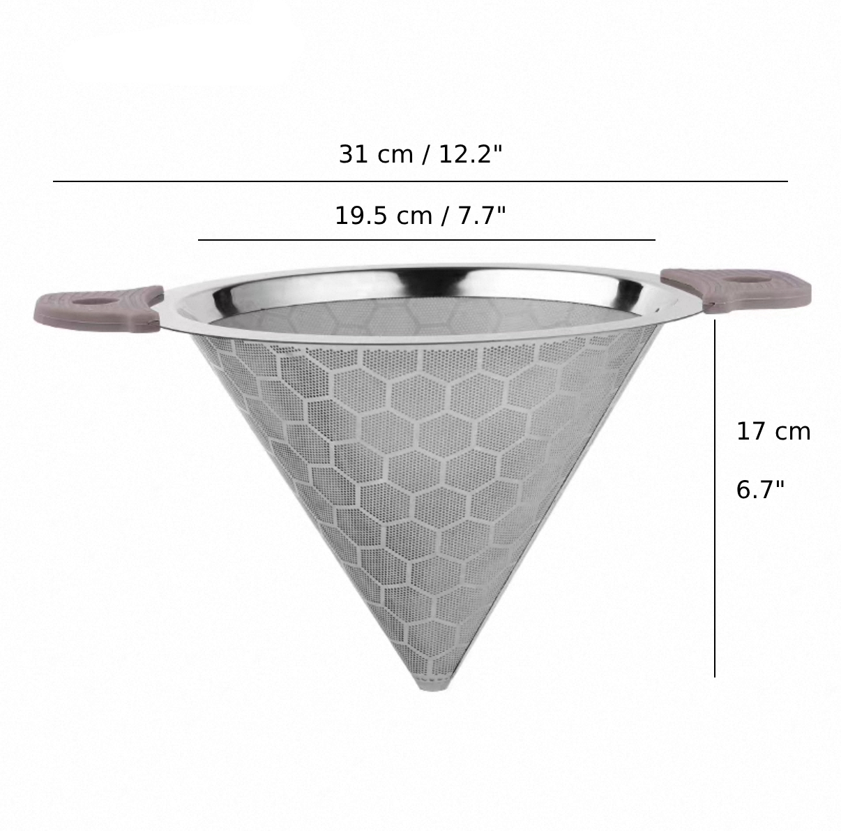 Fine Mesh Tea Filter cup Holder with Double Handle (STB-23B) - Chefcoca
