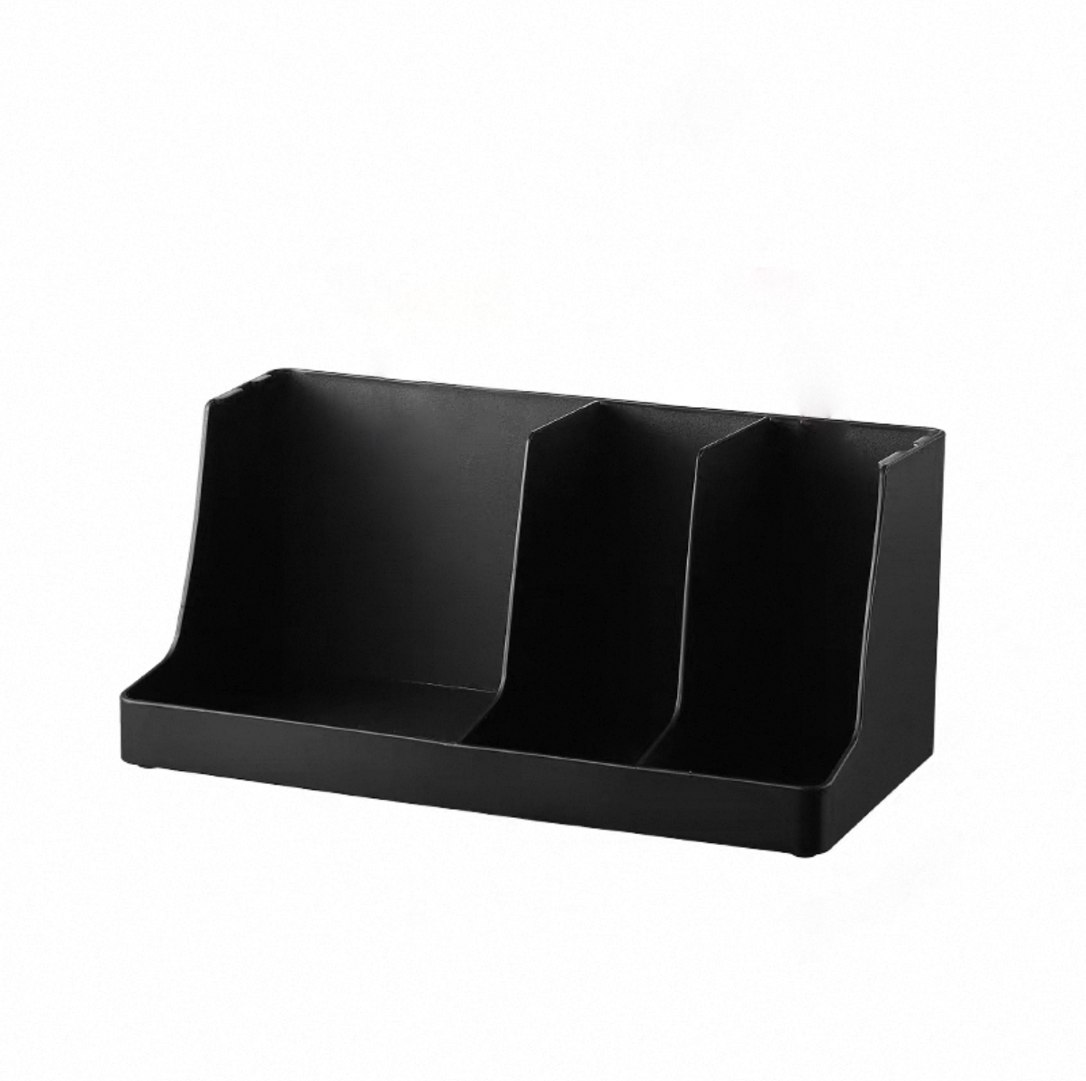 Chefco, Black Beverage Station Organizer, 3 Compartments (JD-86230) - Chefcoca