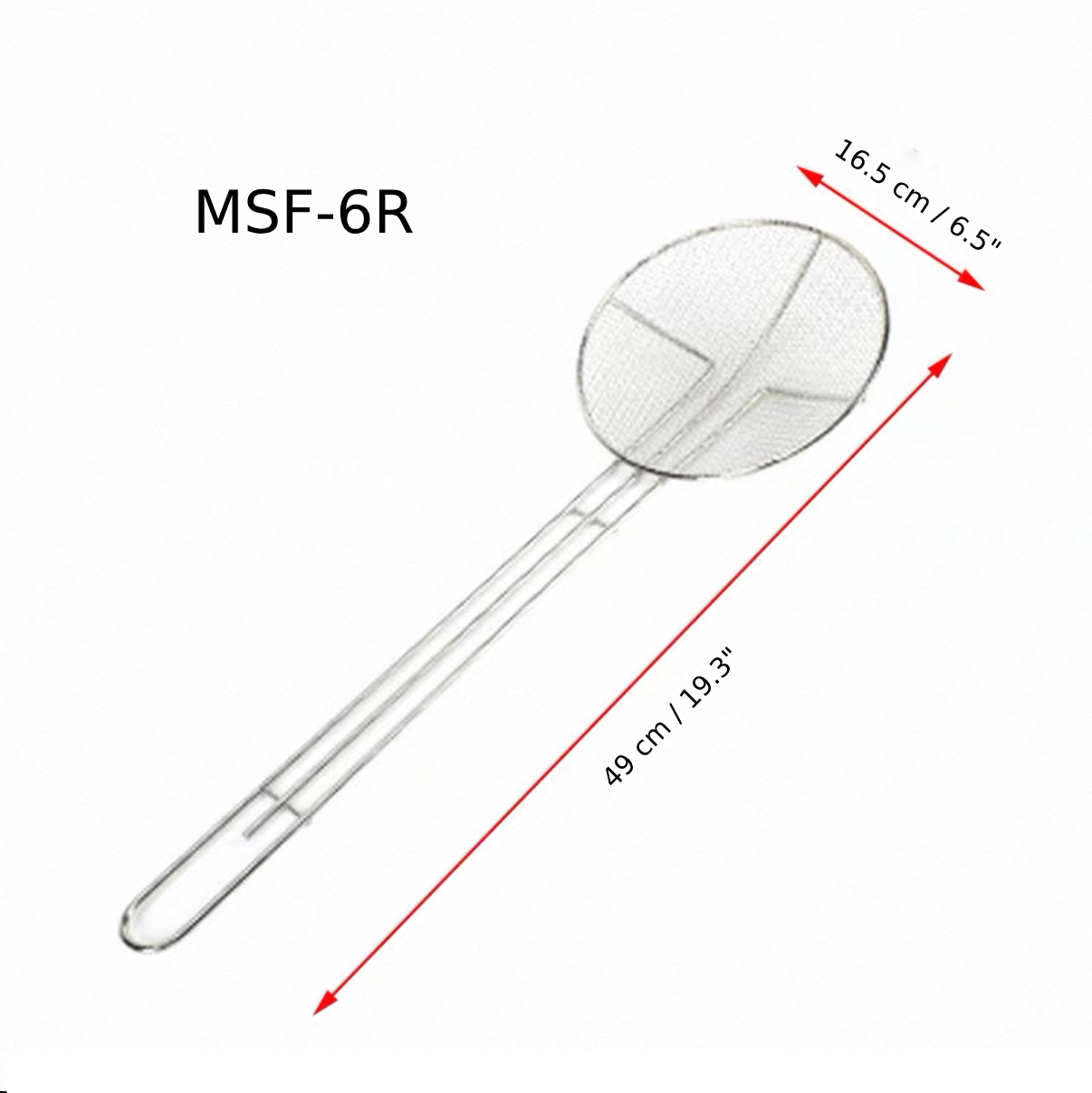 Chefco, 6 1/2" Round Mesh Skimmer (MSF-6R) - Chefcoca