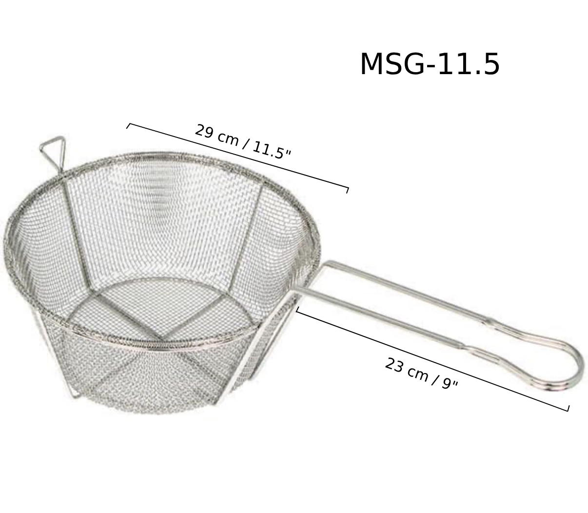 Chefco, 11.5" Stainless Steel Wire Round Basket (MSB-11.5) - Chefcoca