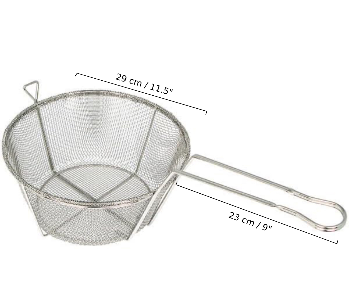 Chefco, 11.5" Stainless Steel Wire Round Basket (MSB-11.5) - Chefcoca