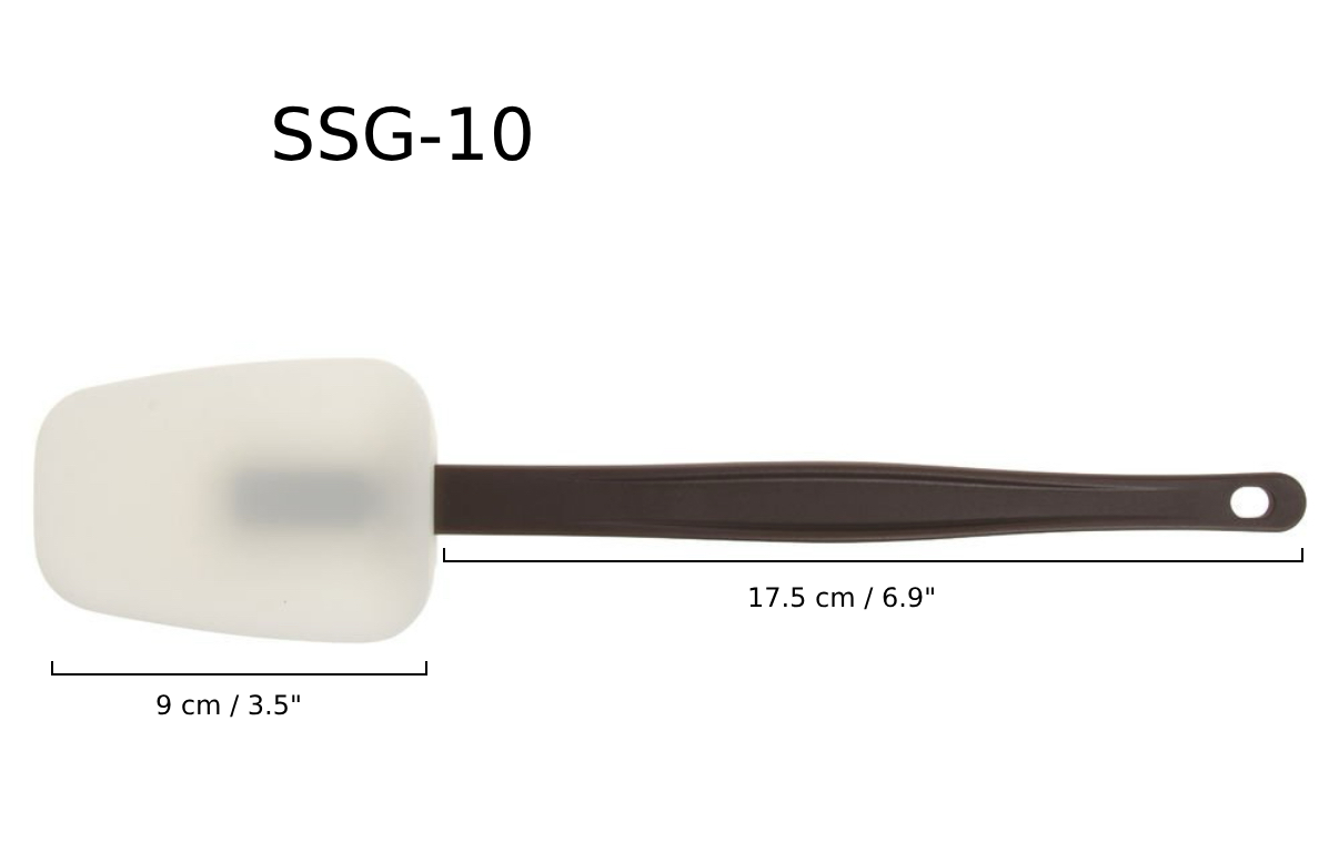 Sub-equip, 10" Spatula, Spoon Shape, Silicone, High Heat (SSG-10) - Chefcoca