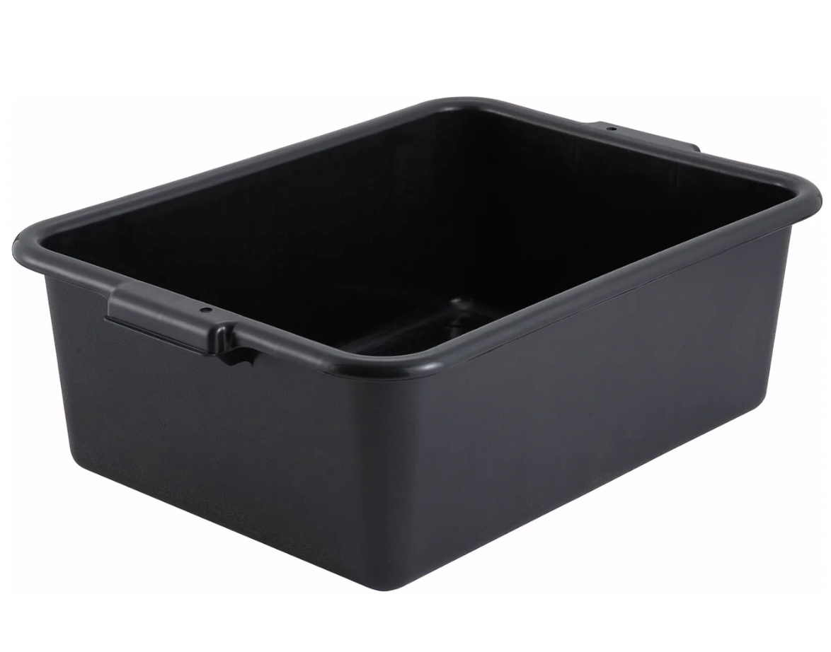 Sub-equip, SE-PL-7K - Standard Weight Polypropylene Dish Box, 7" Depth - Black - Chefcoca