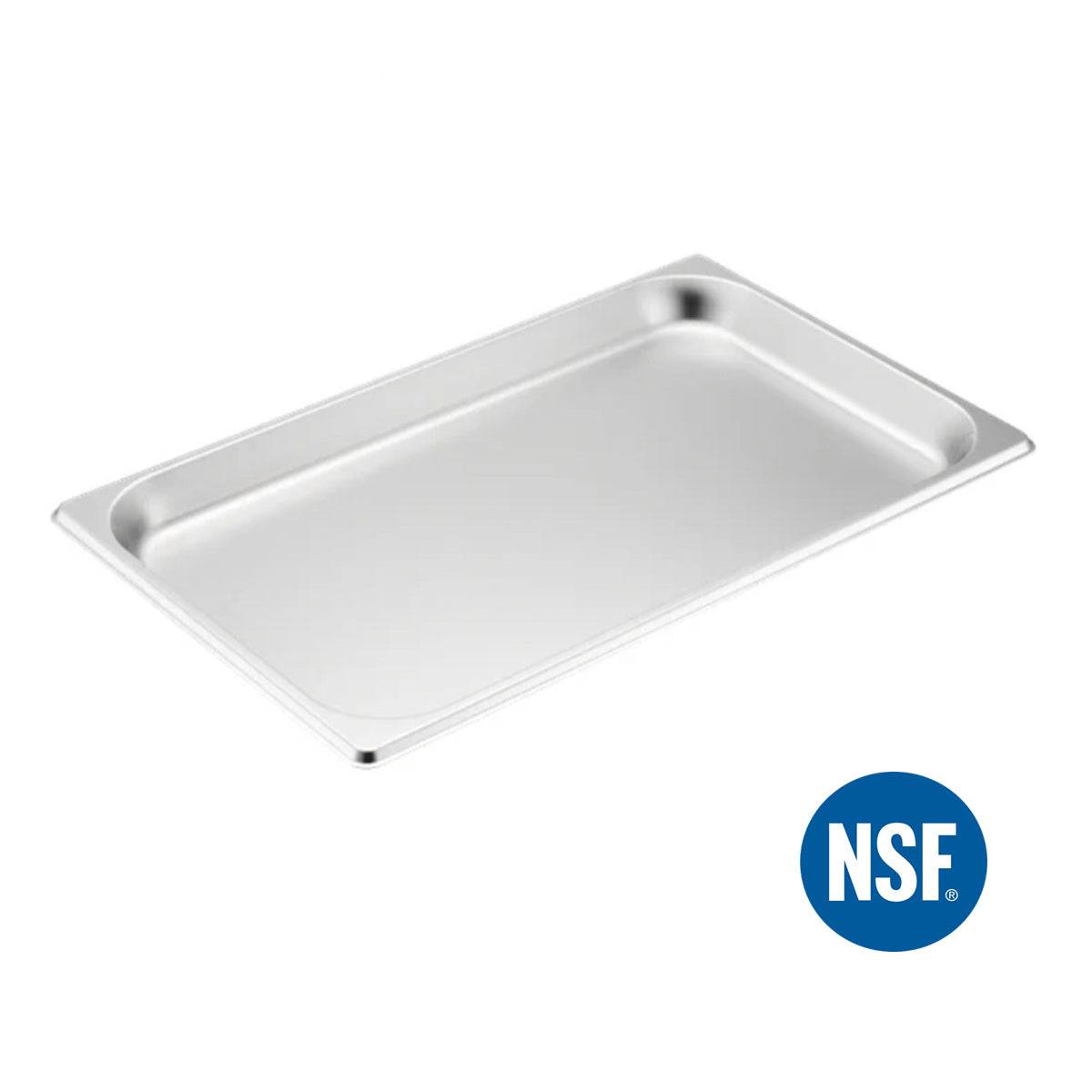Full Size 1" Deep 24 Gauge Anti-Jam 304 Stainless Steel Steam Table Pan - Chefcoca