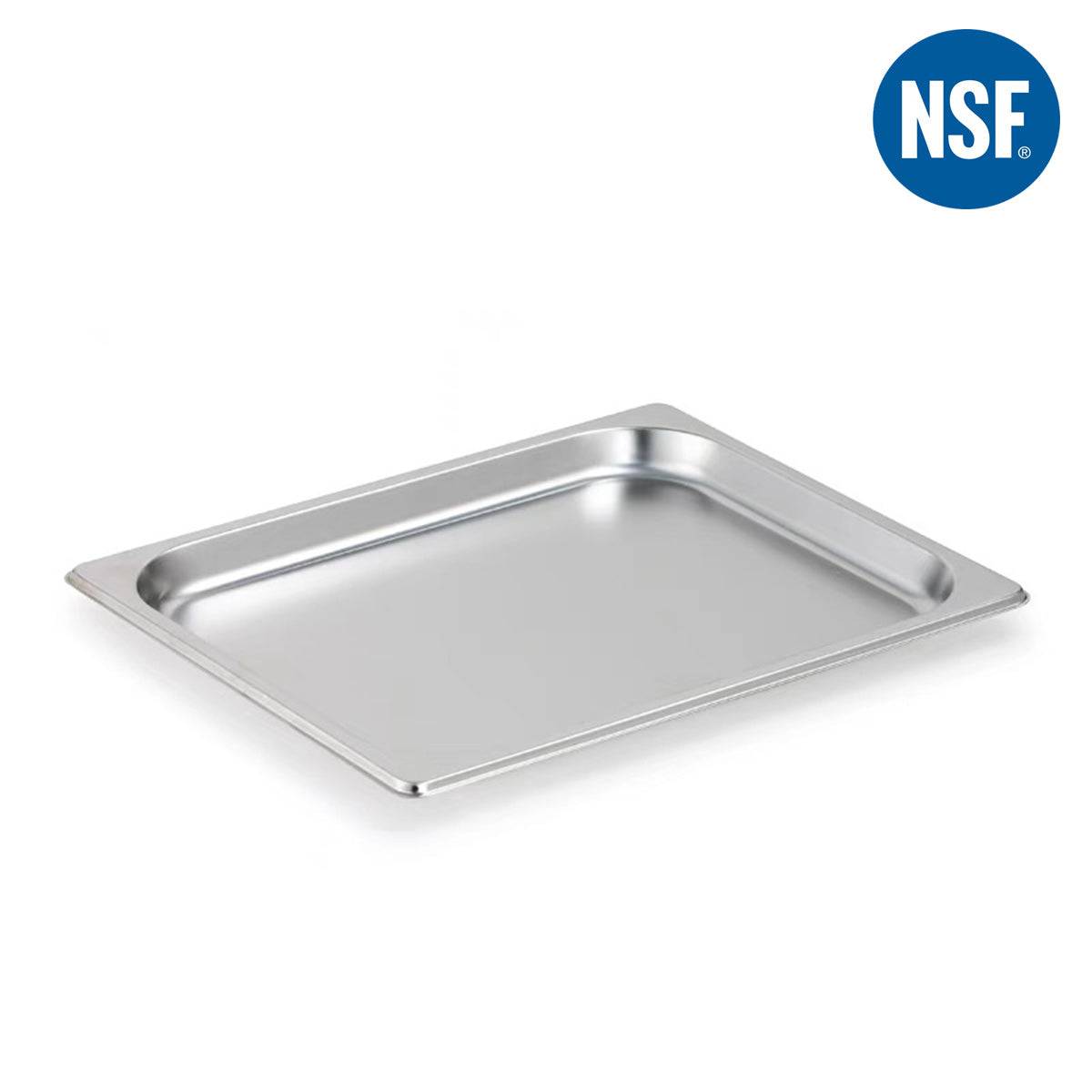 Half Size 1" Deep 22 Gauge Anti-Jam 304 Stainless Steel Steam Table Pan - Chefcoca