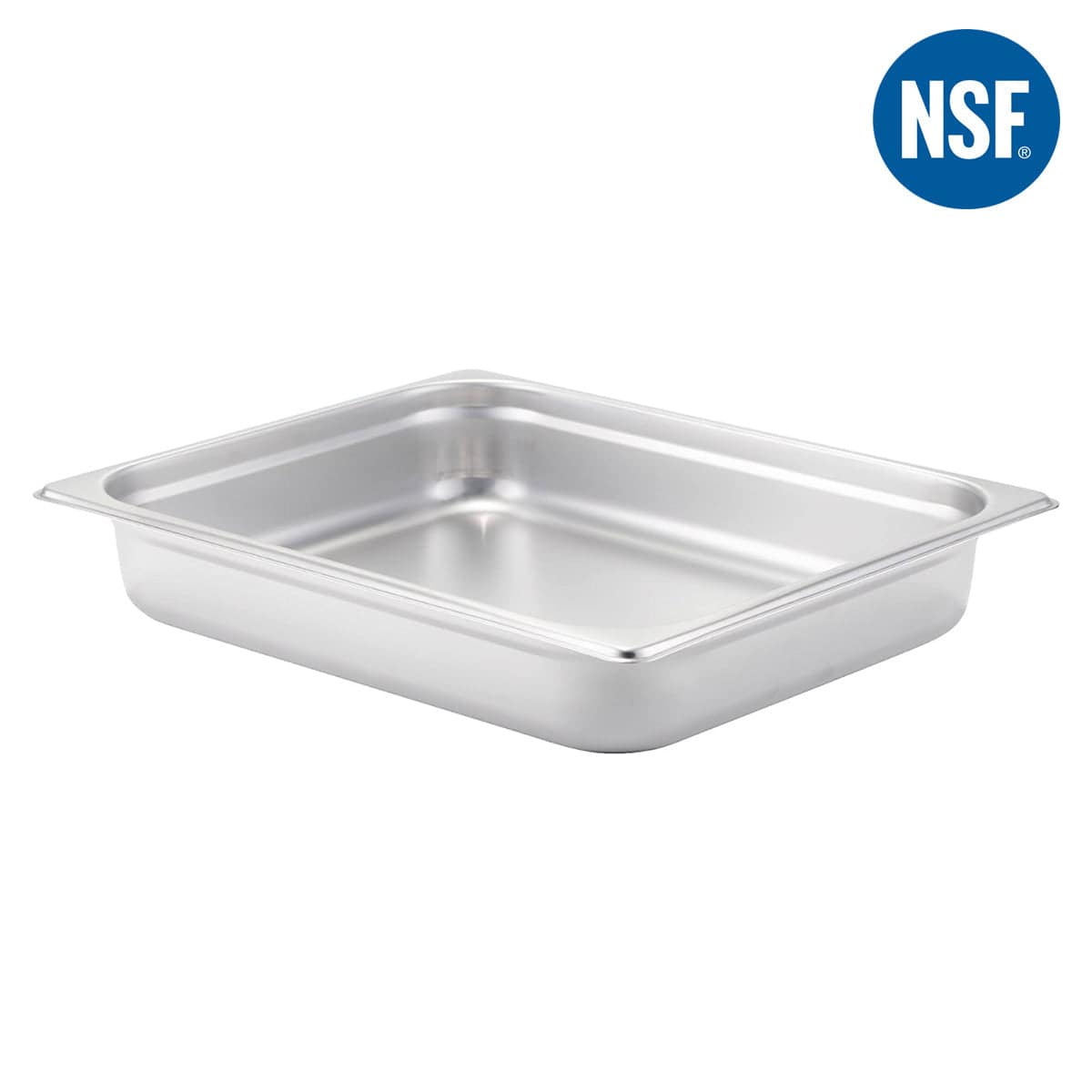 Half Size 2 1/2" Deep 22 Gauge Anti-Jam 304 Stainless Steel Steam Table Pan - Chefcoca