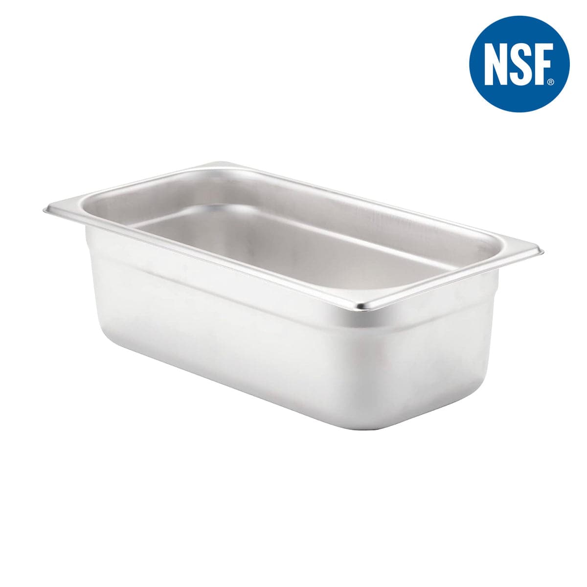1/3 Size 4" Deep 22 Gauge Anti-Jam 304 Stainless Steel Steam Table Pan - Chefcoca