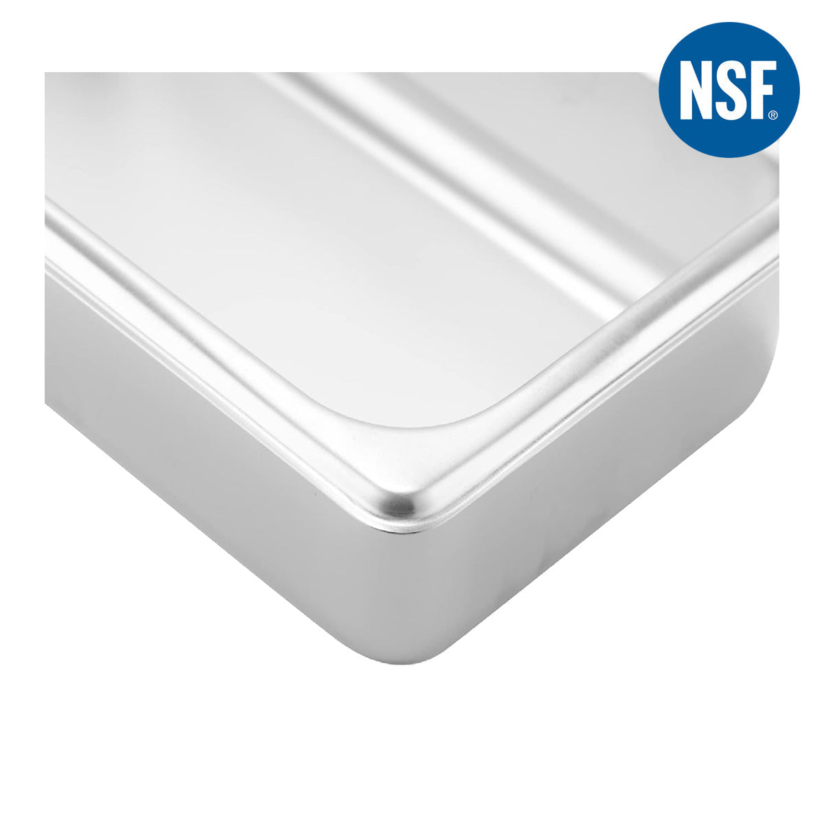 1/4 Size 2 1/2" Deep 24 Gauge Anti-Jam 304 Stainless Steel Steam Table Pan - Chefcoca