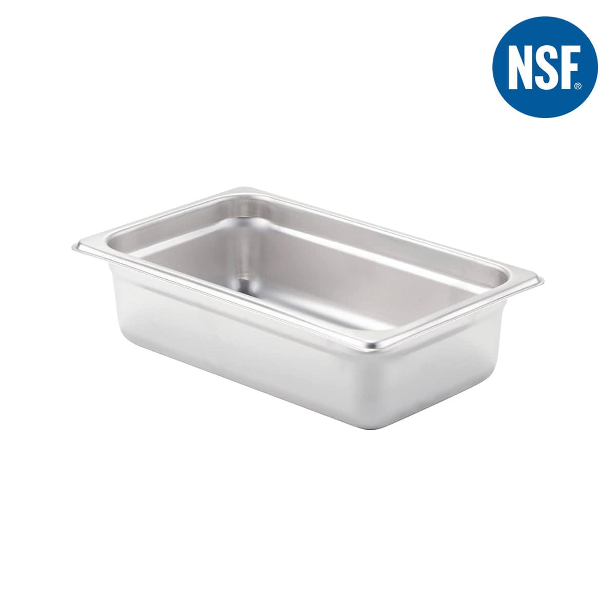 1/4 Size 2 1/2" Deep 24 Gauge Anti-Jam 304 Stainless Steel Steam Table Pan - Chefcoca