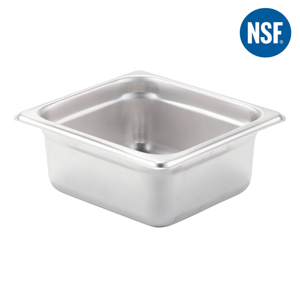 1/6 Size 2 1/2" Deep 22 Gauge Anti-Jam 304 Stainless Steel Steam Table Pan - Chefcoca