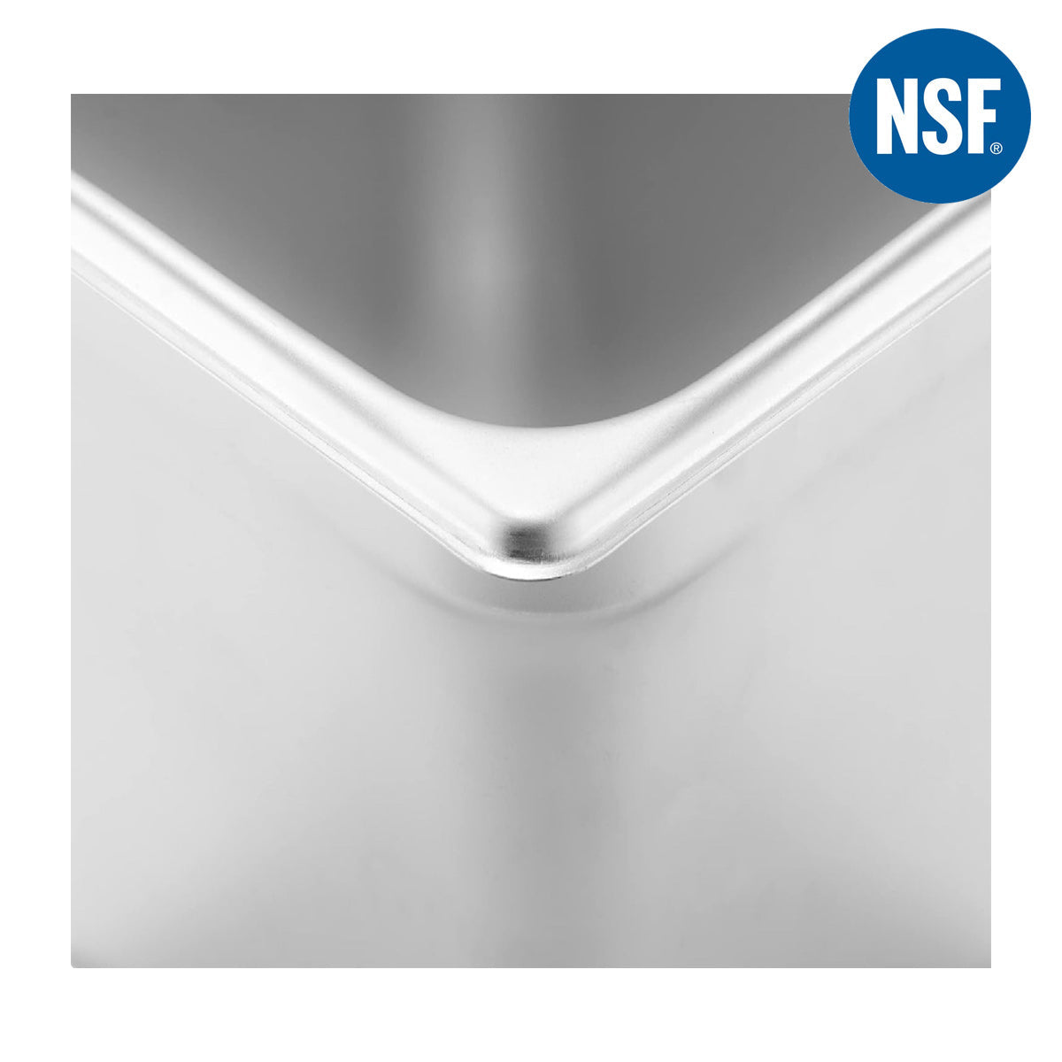 1/6 Size 6" Deep 24 Gauge Anti-Jam 304 Stainless Steel Steam Table Pan - Chefcoca