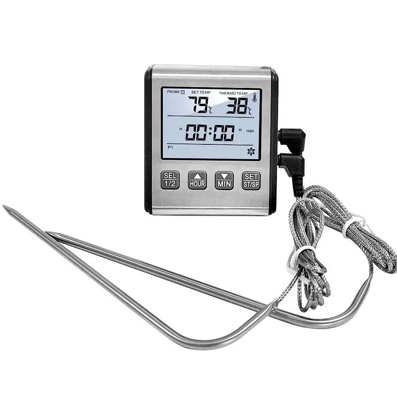 Sub-Equip,TRF-DG7,Digital Roasting Thermometer with Timer&Double Probes,-10°c~+300°c/14℉~+572℉ - Chefcoca