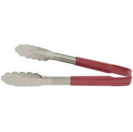 Sub-Equip,UTWH-12R, 12" Stainless Steel One-Piece Kool-Touch Utility Tongs,Red