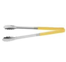 Sub-Equip,UTWH-16Y, 16" Stainless Steel One-Piece Kool-Touch Utility Tongs,Yellow - Chefcoca