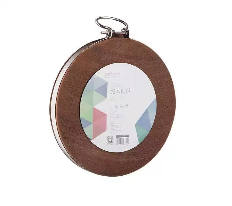 Sub-equip, 0692, Wooden Round Cutting Board,36cmD x 4cm H - Chefcoca