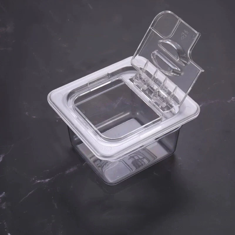 Sub-equip, CFP-P16FLN, Polycarbonate Hinged Food Pan Cover,1/6 Size, Clear