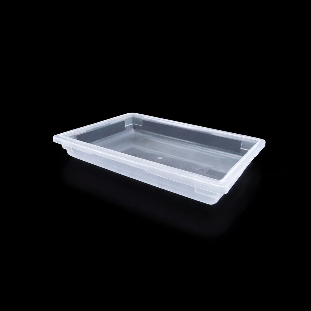 Sub-equip,FB-18263T,White Translucent Polypropylene Food Storage Box, Full Size,5 Gallon/19L, 25.4"x17.5"x3.5"H - Chefcoca