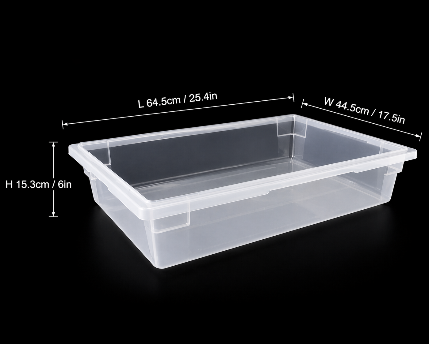 Sub-equip,FB-18266T,White Translucent Polypropylene Food Storage Box, Full Size,9 Gallon/33L, 25.4x17.5"x6"H - Chefcoca