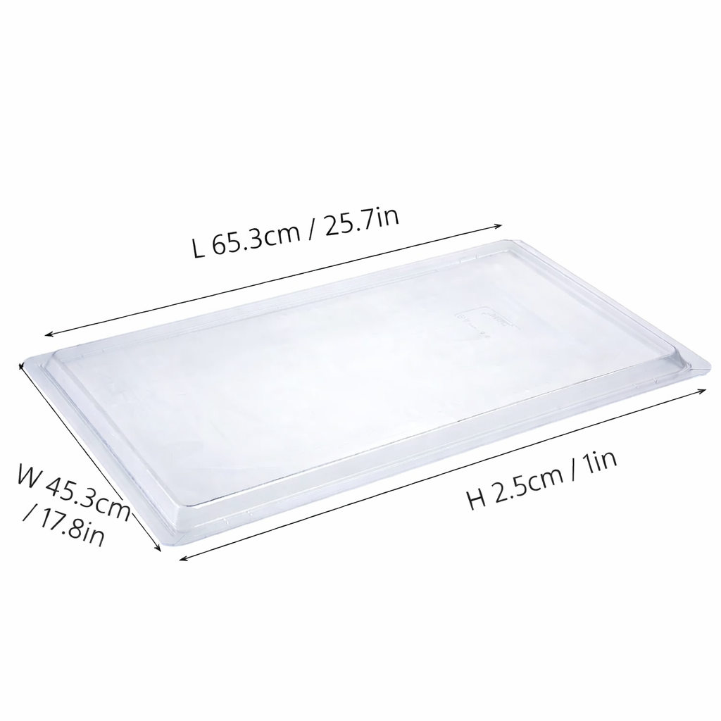 Sub-equip,FB-1826CL, Clear Full-size Cover for( FB-18263C/FB-18266C/FB-18269C/FB-182612C/FB-182615C)Storage Box, 25.7“x17.8” - Chefcoca