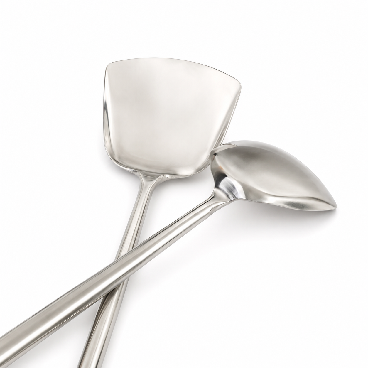 Sub-equip,ISWH-1W, #1 Stainless Steel Wok Shovel with Wooden Handle – 13.5cm/5.3” Width - Chefcoca