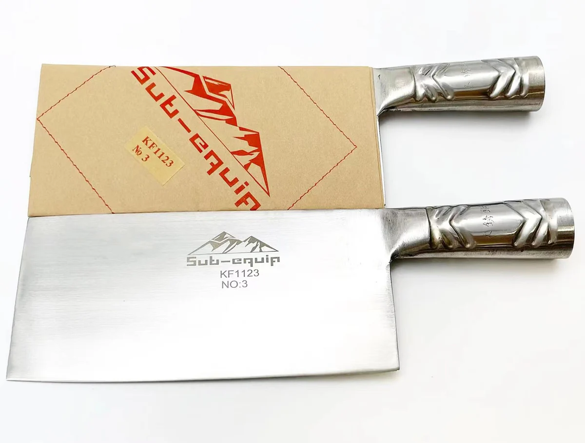 Sub-equip, KF1123, Stainless steel SAN Cleaver with Steel Handle