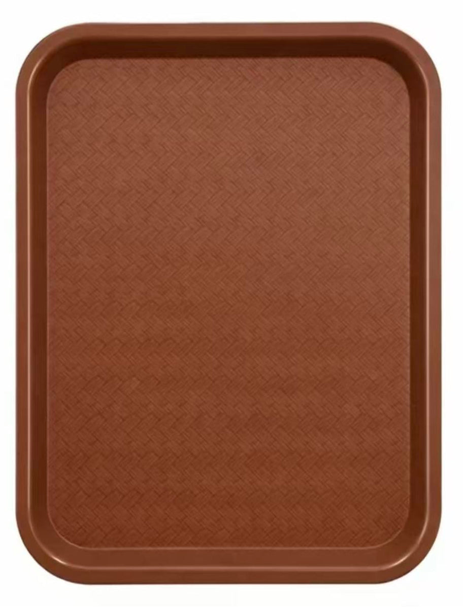 Sub-equip,PT-1418B,High Quality Plastic Fast Food Tray, 14"x 18", Brown - Chefcoca