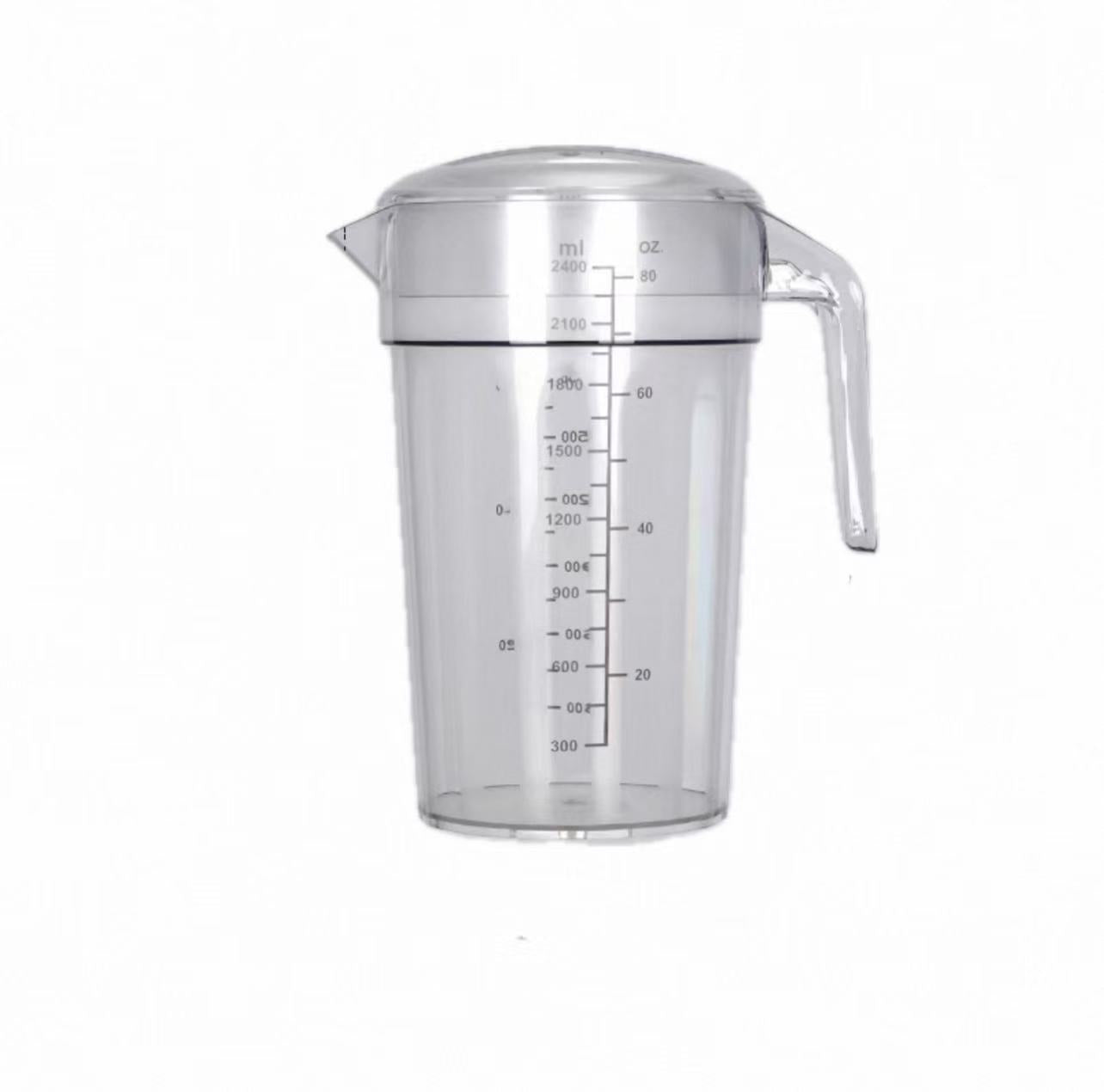Sub-equip,SE-2024T,Polycarbonate Water Pitcher with Lid Measuring Cup ,Clear 2400ml