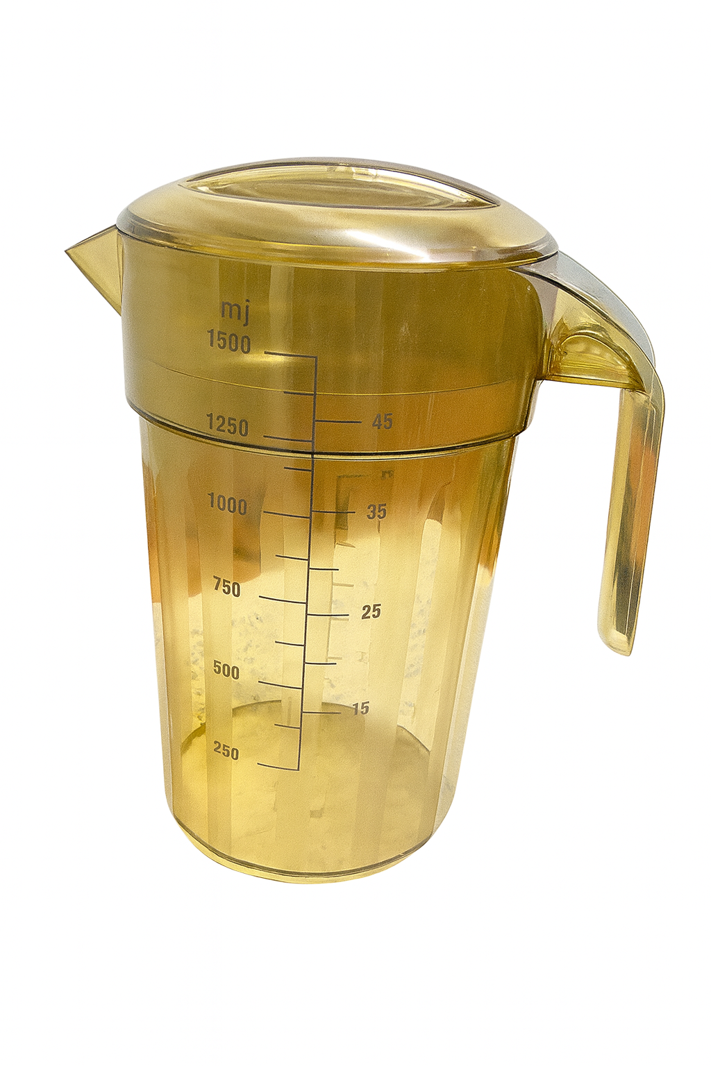 Sub-equip,SE-2215B,Polycarbonate Water Pitcher with Lid Measuring Cup ,Amber 1500ml