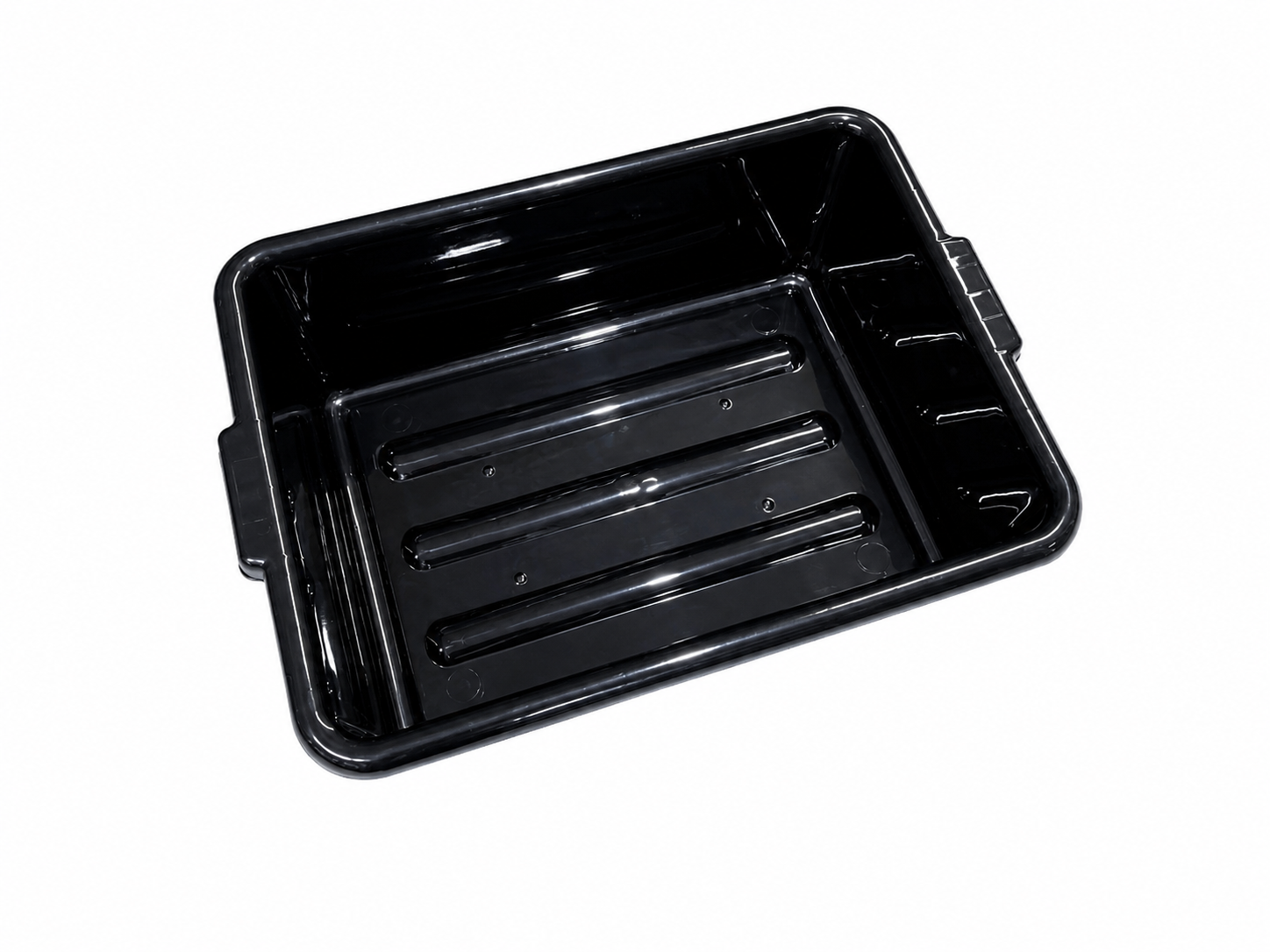 Sub-equip, SE-PL-7K - Standard Weight Polypropylene Dish Box, 7" Depth - Black - Chefcoca