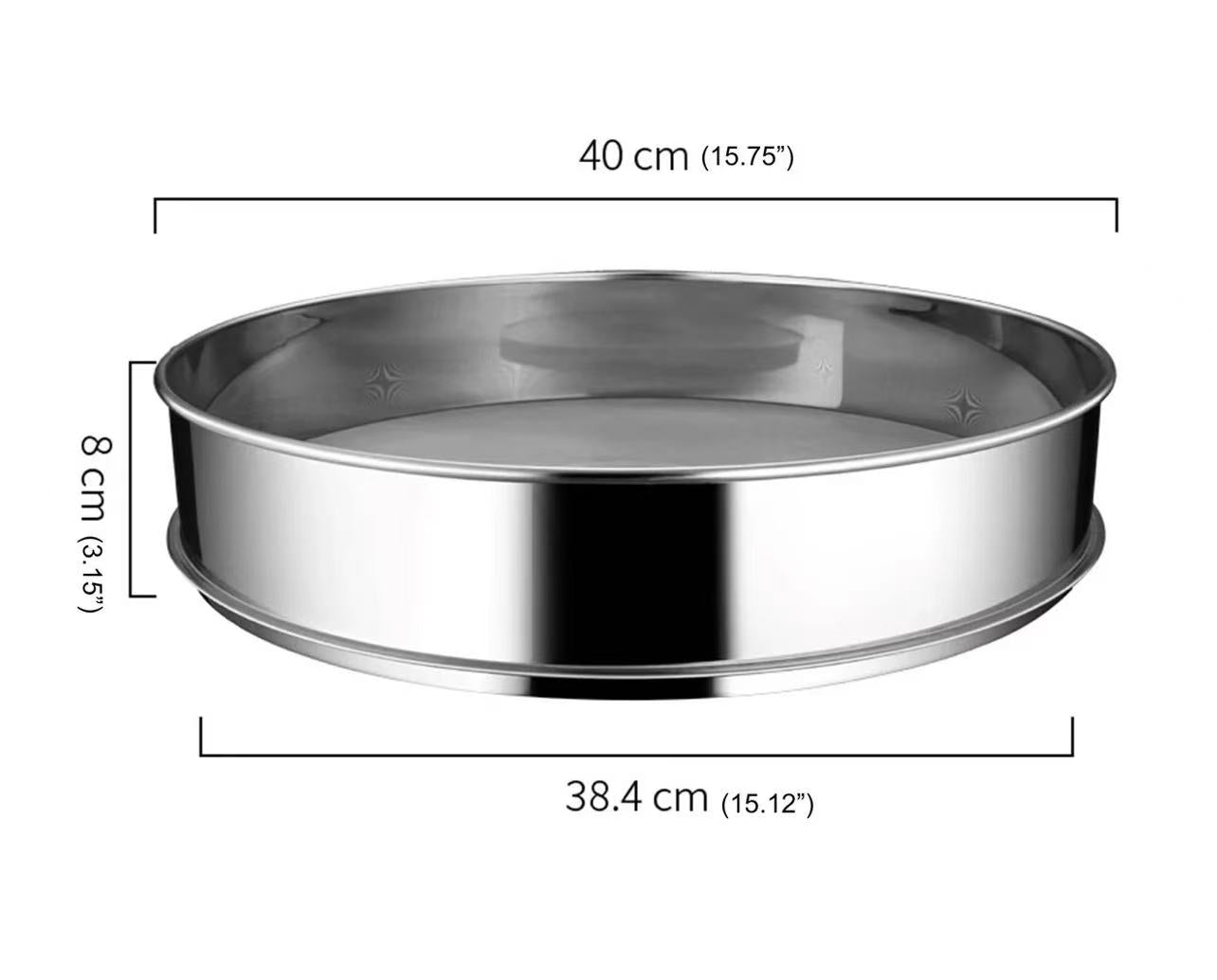 Sub-equip,SIV-40,Stainless Steel Mesh Sieve/Sifter (40cm/16")