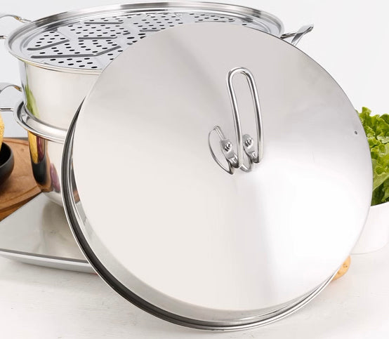 Sub-equip,SP-36SET, 36cm/14“ Stainless Steel Steamer 5Pcs/Set - Chefcoca