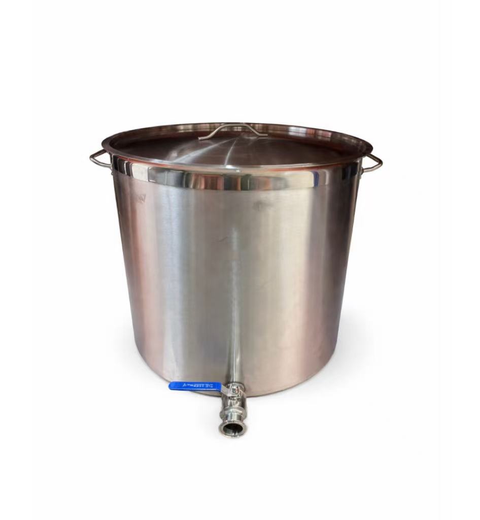 Sub-equip,SPWL-4545F, Heavy-Duty Stainless Steel Stock Pot with Spigot (17.7"Dia x 17.7"H/45cm Dia x 45cm H) - Chefcoca