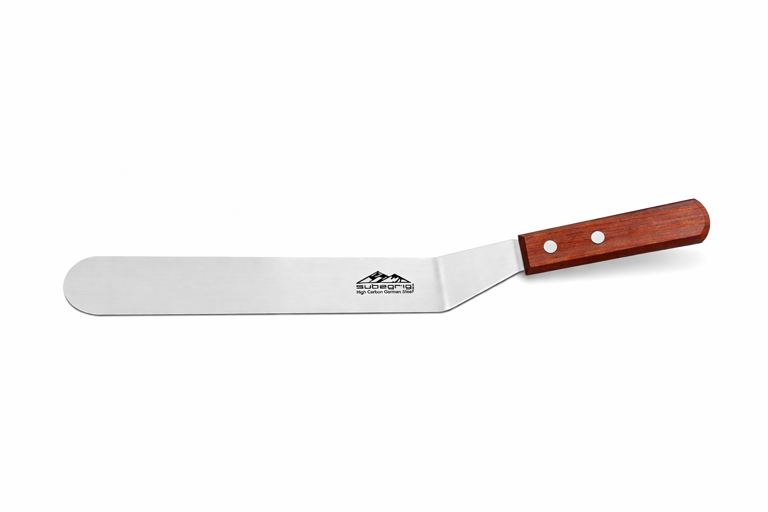 Sub-equip,TOS-8W, 8" Spatula with Offset, Wooden Handle - Chefcoca