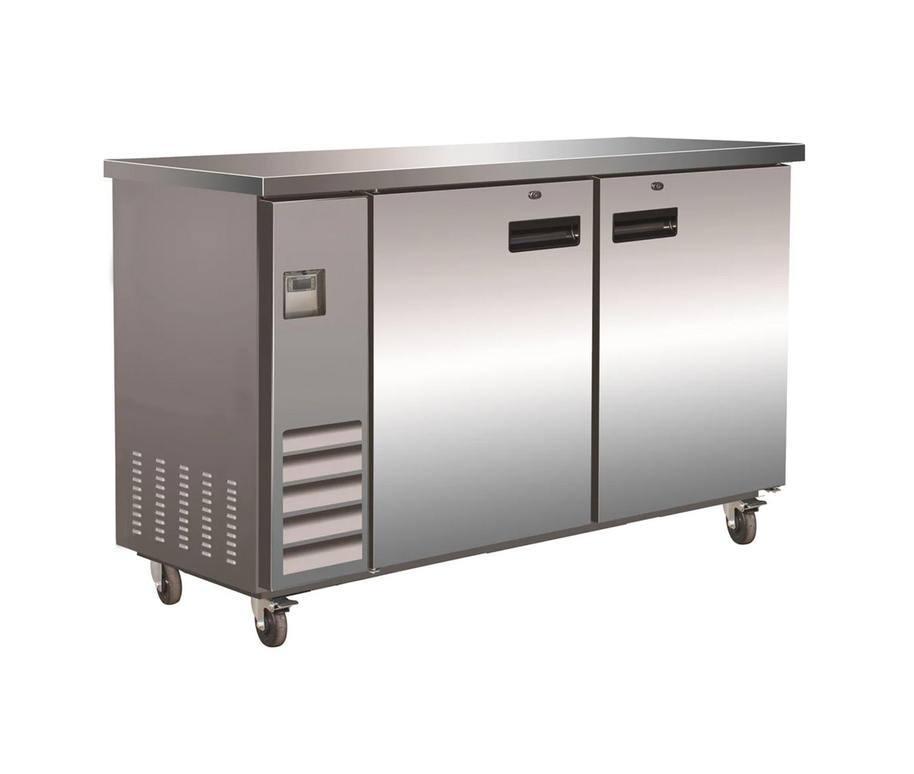 Sub-equip, CBB-61SS, 61"Stainless Steel Swing Door Back Bar Bottle Cooler (61.1" x 24.4" x 41.6") - Chefcoca