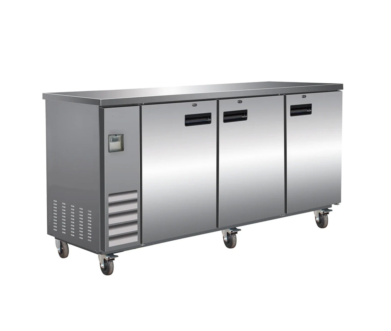 Sub-equip, CBB-73SS, 73" Stainless Steel Swing Door Back Bar Bottle Cooler (73.1" x 24.4" x 41.6") - Chefcoca