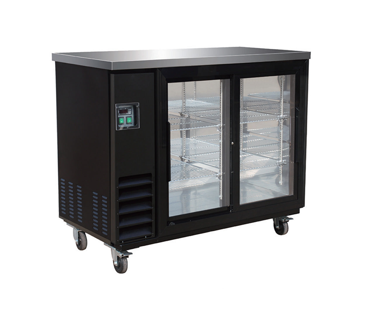 Sub-equip, CBB2-24SD, 49" Sliding Door Bar Cooler (49.1" x 24.4" x 41.8") - Chefcoca