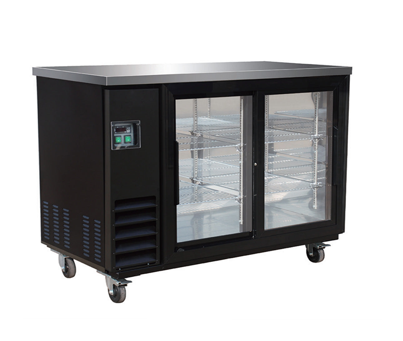 Sub-equip, CBB3-24SD, 61" Sliding Door Back Bar Cooler (61.1" x 24.4" x 41.8") - Chefcoca