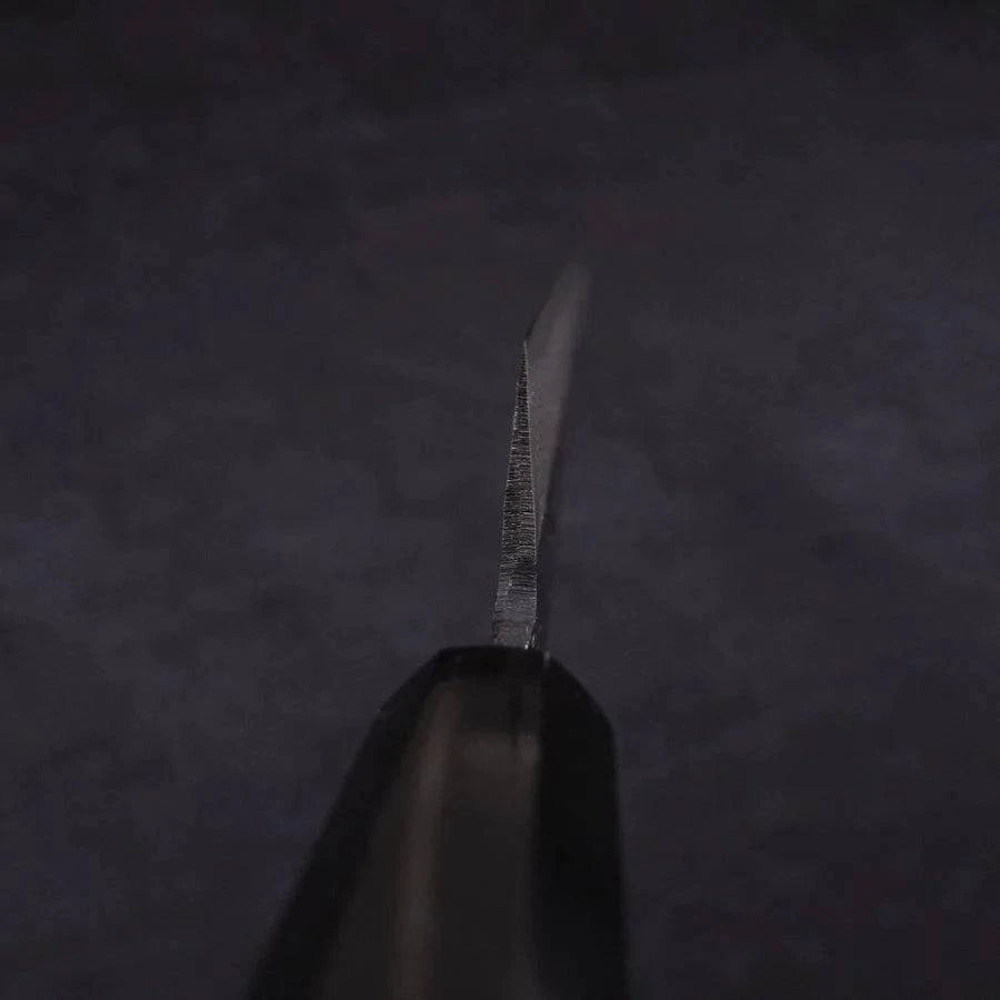 MUSASHI Sujihiki Blue steel #2 Kurouchi Damascus Buffalo Ebony Handle 240mm (120-240) - Chefcoca